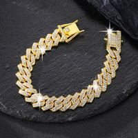 Hip Hop Collar Aleación Embutido Diamantes De Imitación Hombres Collar sku image 1