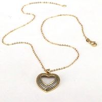 Hip-hop Streetwear Heart Shape Copper Plating Inlay Zircon Pendant Necklace main image 3