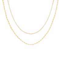 Titan Stahl 18 Karat Vergoldet Einfacher Stil Überzug Einfarbig Geschichtete Halskette sku image 1