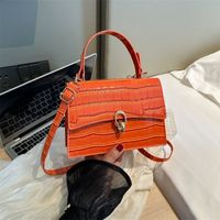 Femmes Toutes Les Saisons Faux Cuir Couleur Unie Style Classique Carré Couvercle Rabattable Sac À Main main image 5