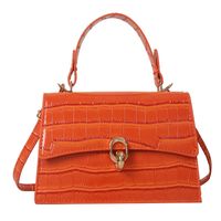 Women's All Seasons Pu Leather Solid Color Classic Style Square Flip Cover Handbag sku image 2