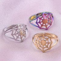 Simple Style Spider Web Stainless Steel Polishing Rings main image 1