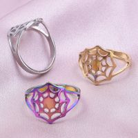 Simple Style Spider Web Stainless Steel Polishing Rings main image 3