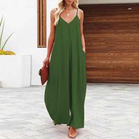 Women's Home Casual Solid Color Full Length Jumpsuits main image 2