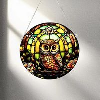 Retro Owl Arylic Pendant main image 4