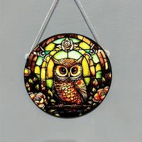 Retro Owl Arylic Pendant sku image 1