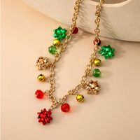 Retro Bell Alloy Plating Gold Plated Christmas Women's Necklace sku image 1