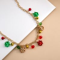 Retro Bell Alloy Plating Gold Plated Christmas Women's Necklace main image 3