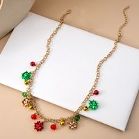 Retro Bell Alloy Plating Gold Plated Christmas Women's Necklace main image 4