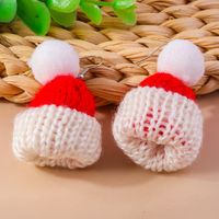 Wholesale Jewelry Cute Christmas Hat Knit Zinc Alloy Drop Earrings main image 1