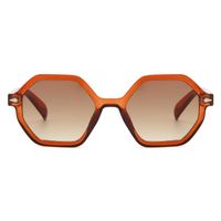 Retro Solid Color Pc Uv400 Polygon Rivet Full Frame Glasses sku image 2