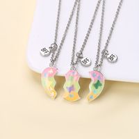 Wholesale Jewelry Casual Cute Heart Shape Butterfly Alloy Pendant Necklace main image 4