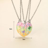 Wholesale Jewelry Casual Cute Heart Shape Butterfly Alloy Pendant Necklace sku image 2