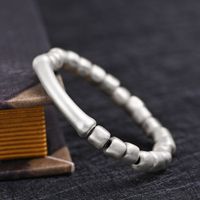 Simple Style Solid Color Sterling Silver Unisex Bracelets main image 4
