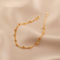 Simple Style Geometric Solid Color Titanium Steel Plating 18k Gold Plated Bracelets main image 5