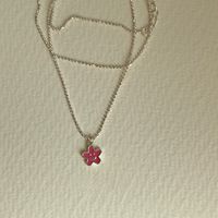 Lady Flower Sterling Silver Pendant Necklace In Bulk sku image 2
