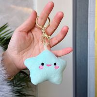 Cute Star Emoji Face Pp Cotton Unisex Bag Pendant Keychain main image 5