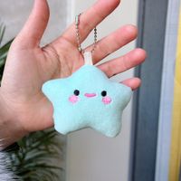 Cute Star Emoji Face Pp Cotton Unisex Bag Pendant Keychain sku image 3