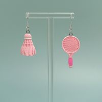 Wholesale Jewelry Novelty Badminton Racket Plastic Drop Earrings sku image 3