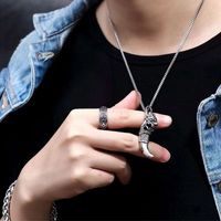 Casual Geometric Alloy Zinc Alloy Plating Men's Pendant Necklace sku image 1