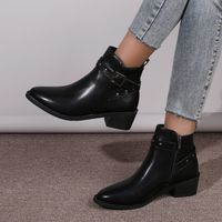 Women's Elegant Solid Color Point Toe Martin Boots main image 5