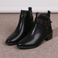 Women's Elegant Solid Color Point Toe Martin Boots main image 3