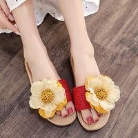 Women's Roman Style Floral Open Toe Slides Slippers main image 1