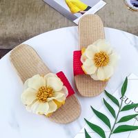 Women's Roman Style Floral Open Toe Slides Slippers sku image 1