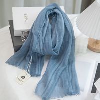 Women's Simple Style Solid Color Cotton And Linen Scarf sku image 3