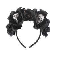 Funny Flower Skull Cloth Foam Epoxy Hair Band Party Headpieces sku image 2