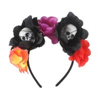 Funny Flower Skull Cloth Foam Epoxy Hair Band Party Headpieces sku image 5