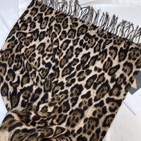 Women's Casual Leopard Imitation Cashmere Scarf main image 6