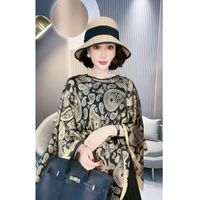 Women's Elegant Flower Satin Shawl main image 4