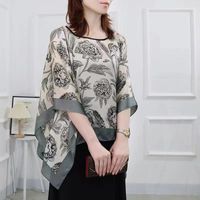 Women's Elegant Flower Satin Shawl sku image 30