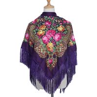 Women's Retro Ethnic Style Flower Cotton Polyester Blend Printing Shawl main image 5
