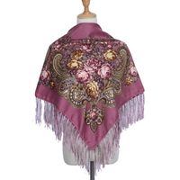 Women's Retro Ethnic Style Flower Cotton Polyester Blend Printing Shawl sku image 10