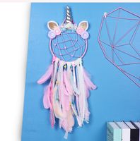 Sweet Dreamcatcher Feather Iron Pendant Wall Art sku image 2