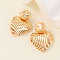 1 Pair Elegant Lady Heart Shape Iron Drop Earrings sku image 1
