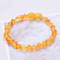 Elegant Solid Color Amber Beaded Bracelets main image 5