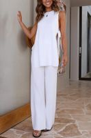 Daily Women's Casual Solid Color Polyester Pants Sets Pants Sets main image 3
