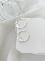 1 Pair Elegant Moon Plating Copper 14k Gold Plated Hoop Earrings sku image 2