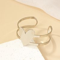 Lady Cool Style Korean Style Heart Shape Alloy Layered Plating White Gold Plated Women's Bangle main image 3