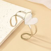 Lady Cool Style Korean Style Heart Shape Alloy Layered Plating White Gold Plated Women's Bangle main image 5