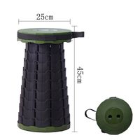 Outdoor Portable Queuing Travel Adjustable Home Shrink Seat Retractable Folding Stool sku image 2