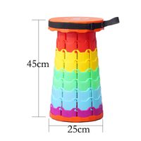 Outdoor Portable Queuing Travel Adjustable Home Shrink Seat Retractable Folding Stool sku image 9