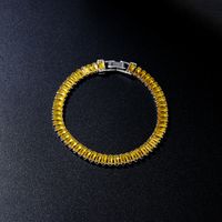 Hip-Hop Vintage Style Rock Rectangle Copper Plating Inlay Zircon Unisex Bracelets main image 4