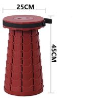 Outdoor Portable Queuing Travel Adjustable Home Shrink Seat Retractable Folding Stool sku image 14