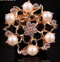 Estilo Coreano Flor Aleación Enchapado Embutido Diamantes De Imitación Perla Mujeres Broches sku image 9
