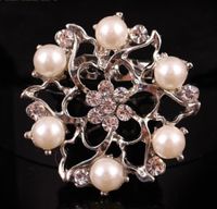 Estilo Coreano Flor Aleación Enchapado Embutido Diamantes De Imitación Perla Mujeres Broches sku image 10