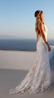 Wedding Dress Elegant Romantic V Neck Sleeveless Solid Color Maxi Long Dress Wedding main image 4